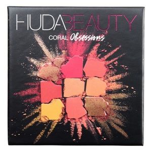 🖤Huda Beauty Coral Obsessions Eyeshadow Palette NEW 9 Shades In Matte & Shimmer